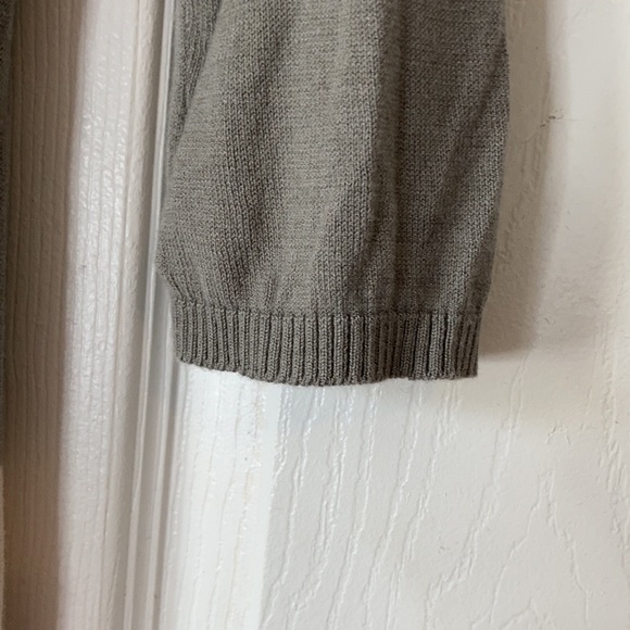 BCBGMaxAzria blue brown tan color block scoop neck ribbed sweater dress sz M - Picture 6 of 17